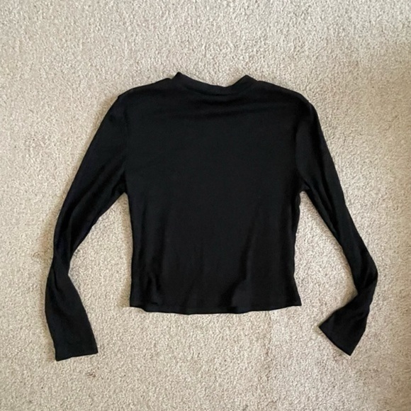 Black long sleeve beaded top Size Small - Picture 10 of 13
